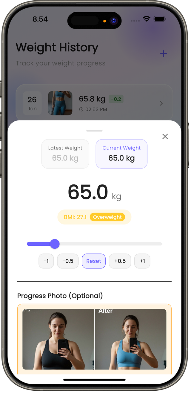 Update Weight & Progress Photos